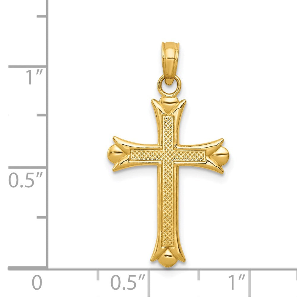 Gold Fleur de lis Cross Pendant
