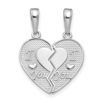 Gold Break a Part I LOVE YOU Pendant