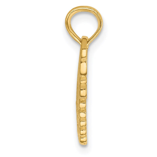 14K Polished 2-Piece Break-Apart HE WHO HOLDS THE KEY CAN UNLOCK MY HEART Charm