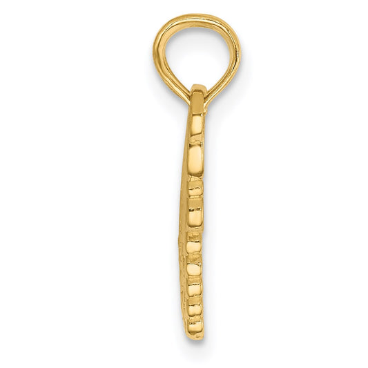 14K Polished 2-Piece Break-Apart HE WHO HOLDS THE KEY CAN UNLOCK MY HEART Charm