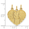 14k 3-piece Break-apart BEST FRIENDS Charm