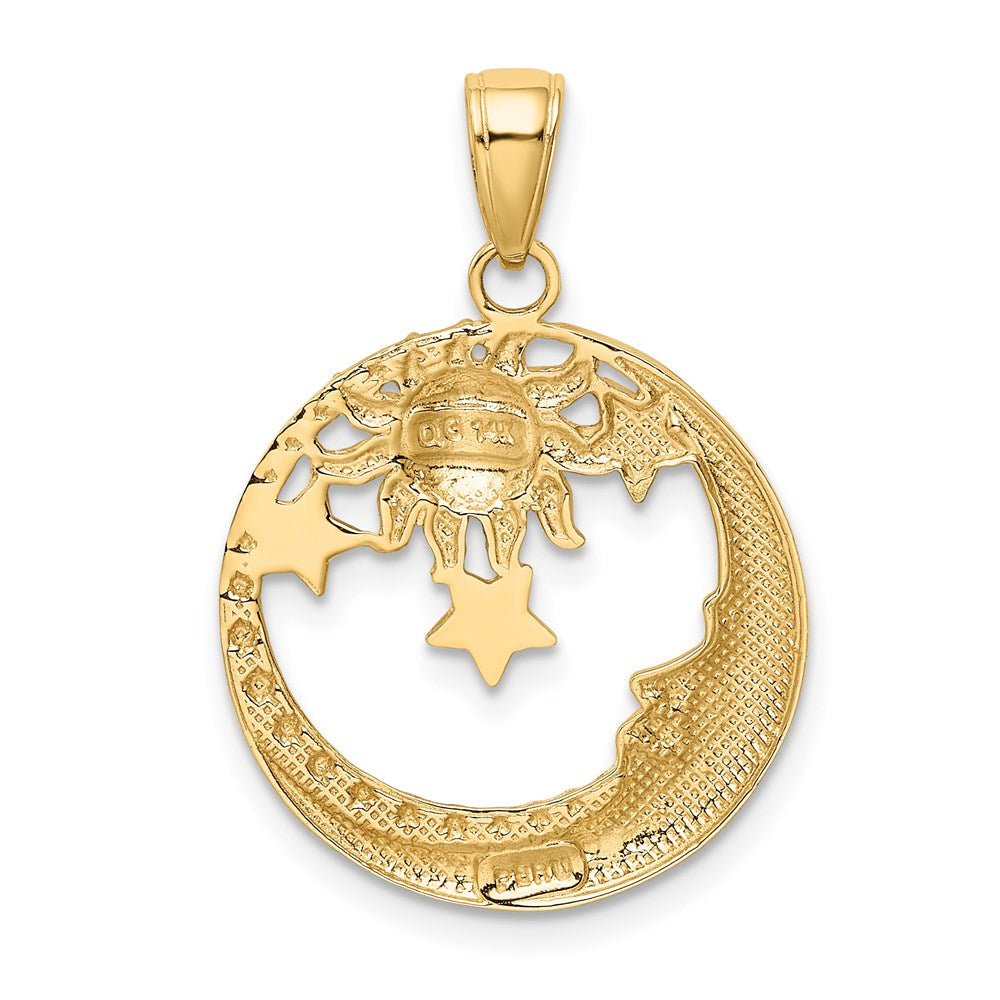 Gold Polished Celestial Pendants