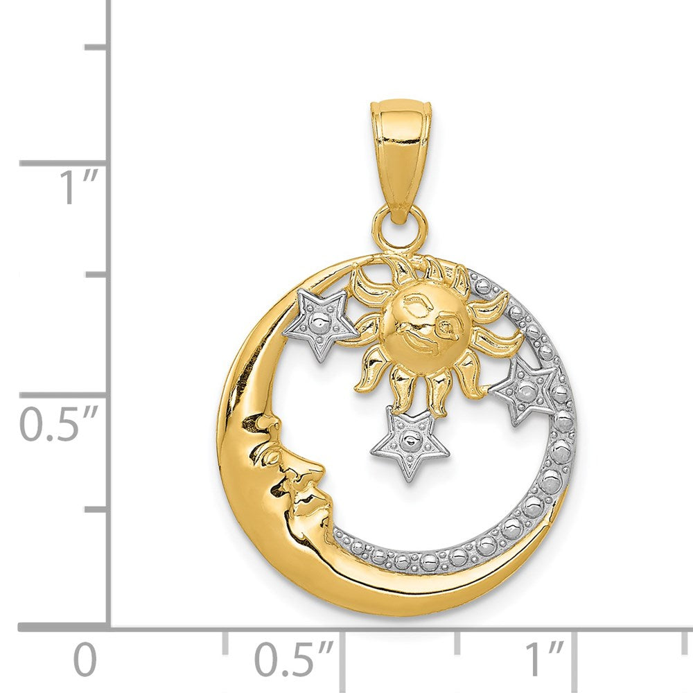 Gold Polished Celestial Pendants