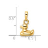 14k and White Rhodium 3-D Duck Pendant