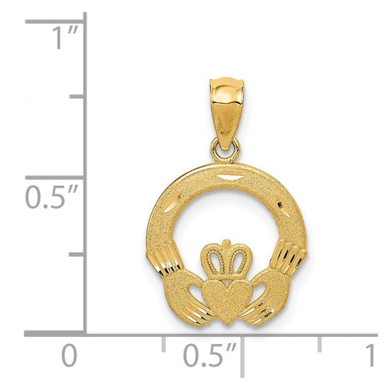 Gold Polished Claddagh Pendants