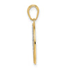 14k and White Rhodium Diamond-cut Shooting Star Pendant