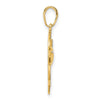 14k and White Rhodium Diamond-cut Angelfish Pendant