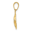 14k and White Rhodium Diamond-cut Tropical Fish Pendant