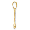 14k and White Rhodium Diamond-cut Hammer Pendant