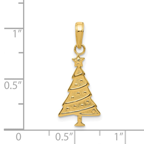 Gold Polished Christmas Pendants
