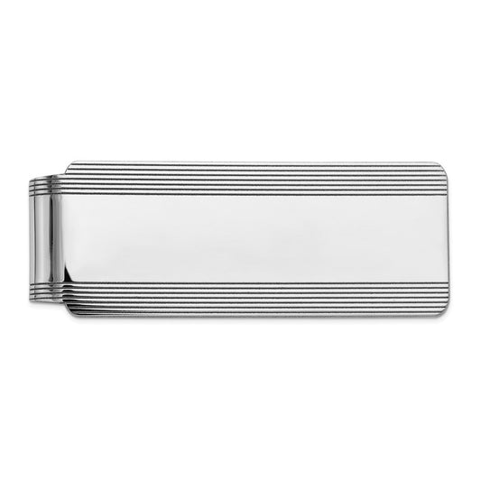 Grooved Polished Money Clips