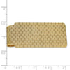 14k Mens Textured Basketweave Polished Money Clip