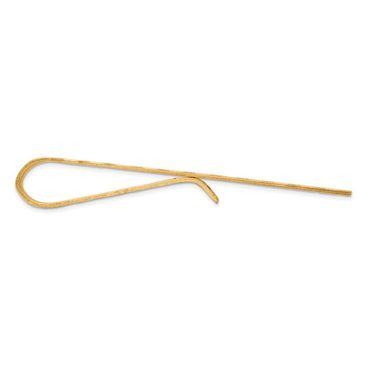 14k Mens Textured Tie Bar