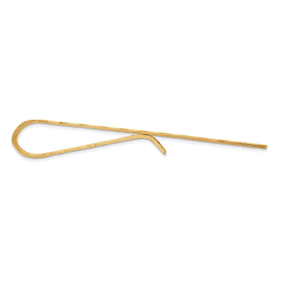 14k Mens Textured Tie Bar