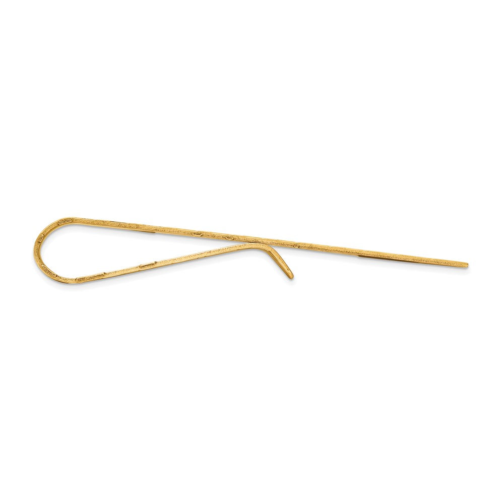 14k Mens Textured Tie Bar