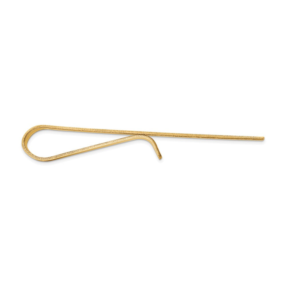 Gold Grooved Tie Bar