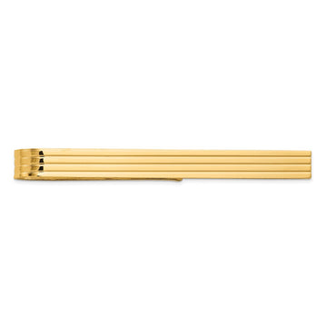 Gold Grooved Tie Bar