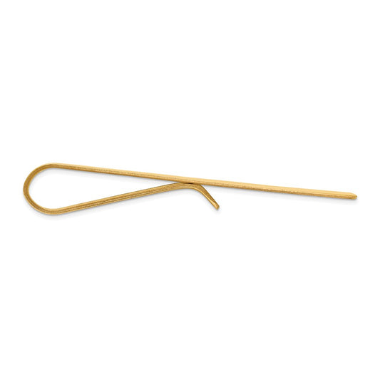 14k Mens Grooved Tie Bar