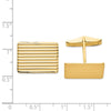 14k Men's Grooved Cuff Links