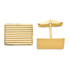 14k Men's Grooved Cuff Links