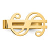 Gold Polished Dollar Sign Money Clip