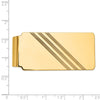 14k Mens Grooved Polished Money Clip