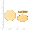 14K Men's Octagonal Cuff Links