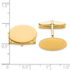 14K Mens Oval Cuff Links