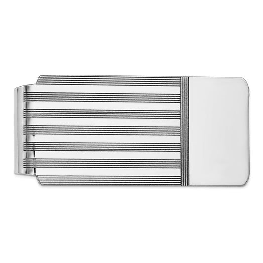 14k White Gold Mens Money Clip