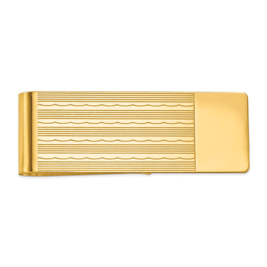 14k Mens Textured Money Clip