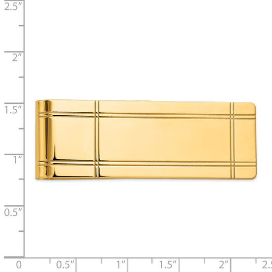 Men's Grooved Polished Money Clips