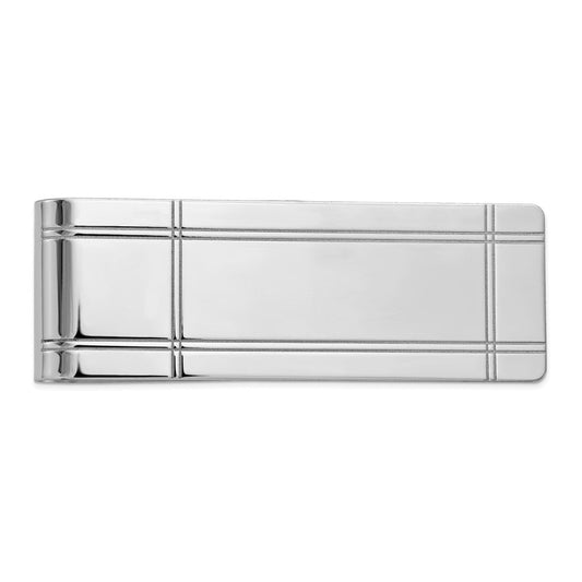 Men's Grooved Polished Money Clips