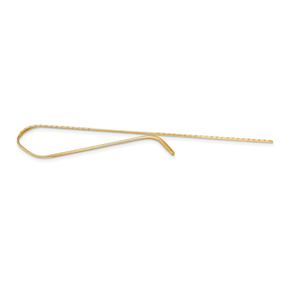Gold Grooved Tie Bar