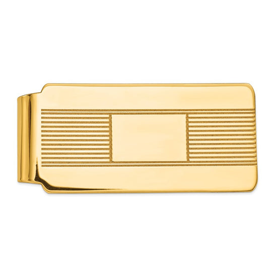 14k Mens Engravable Money Clip