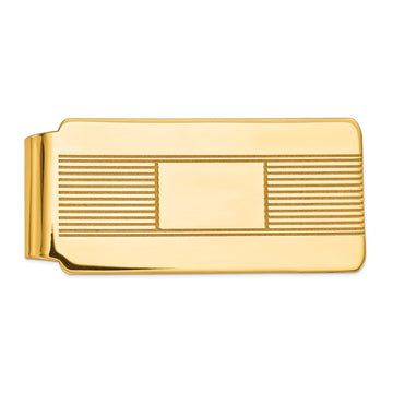 14k Mens Engravable Money Clip