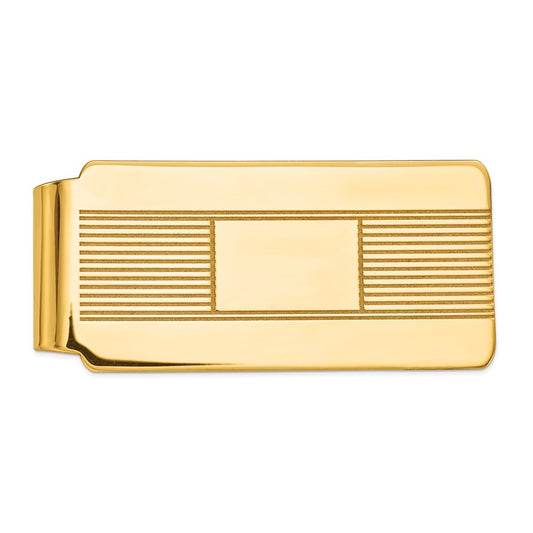 14k Mens Engravable Money Clip