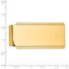 14k Mens High Polish Textured Design Money Clip