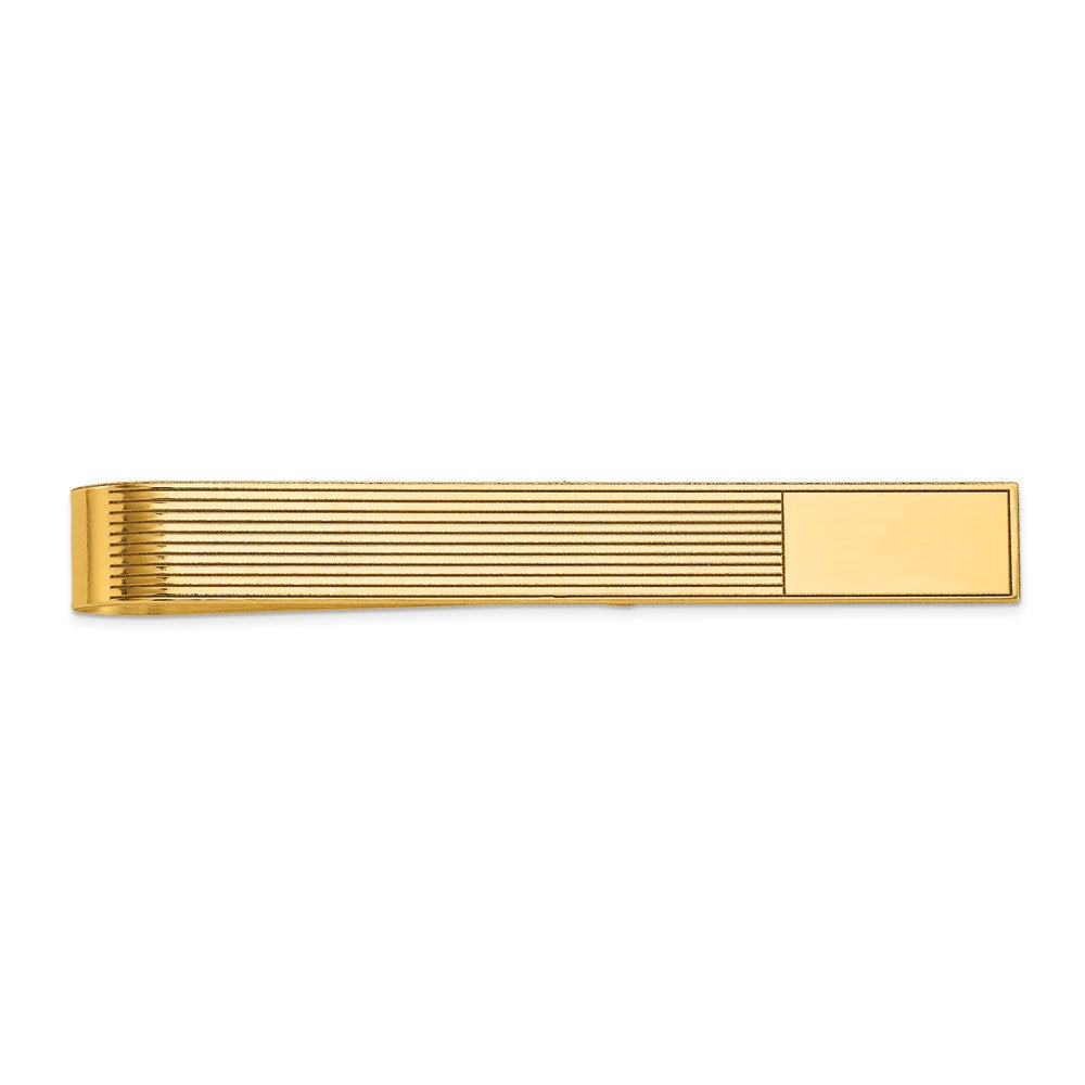 Gold Grooved Tie Tac