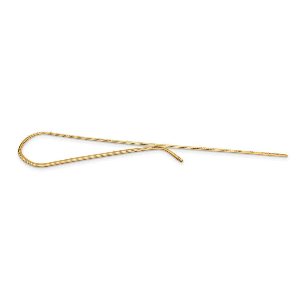 Gold Grooved Engravable Tie Bar