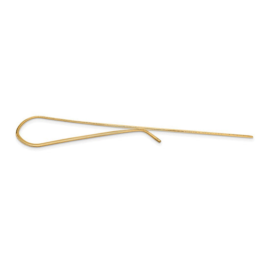 14k Men's Grooved Engravable Tie Bar