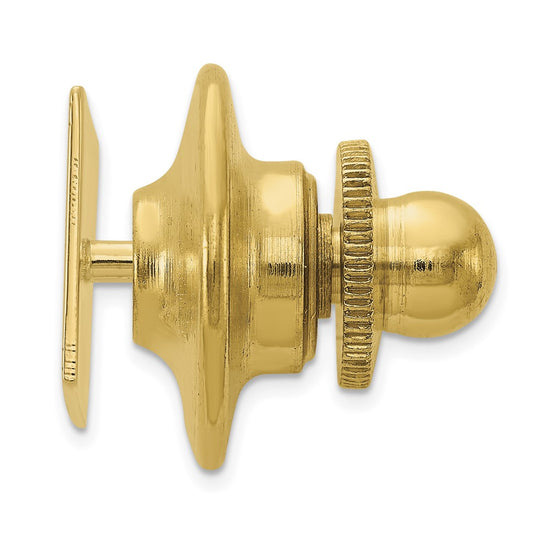 14k Men's Rectangular w/Line Design Tie Tac