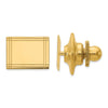 14k Mens Rectangular with Line Design Tie Tac