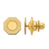 14k Men's Grooved Design Tie Tac