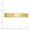 14k Mens Grooved Engravable Tie Bar