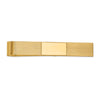 14k Mens Grooved Engravable Tie Bar