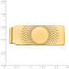 14k Mens Geometric Design Money Clip