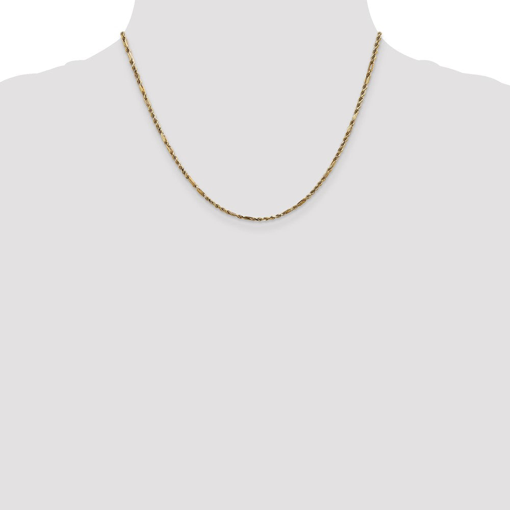 Gold (14K) Diamond-Cut Milano Rope Chain
