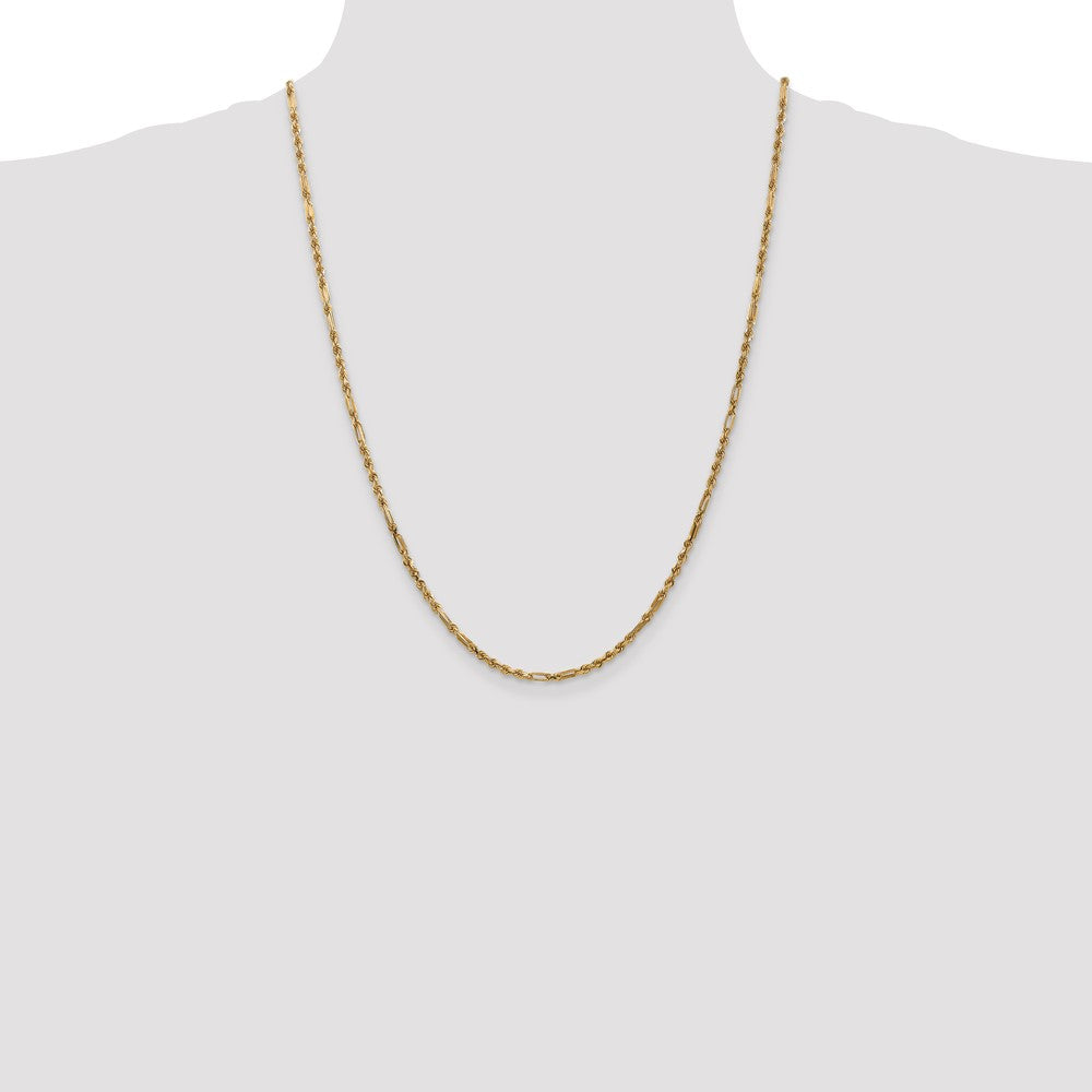 Gold (14K) Diamond-Cut Milano Rope Chain