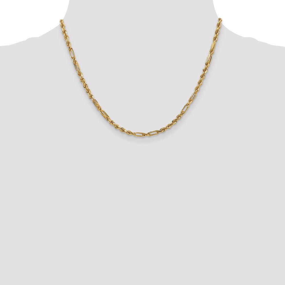 Gold (14K) Diamond-Cut Milano Rope Chain
