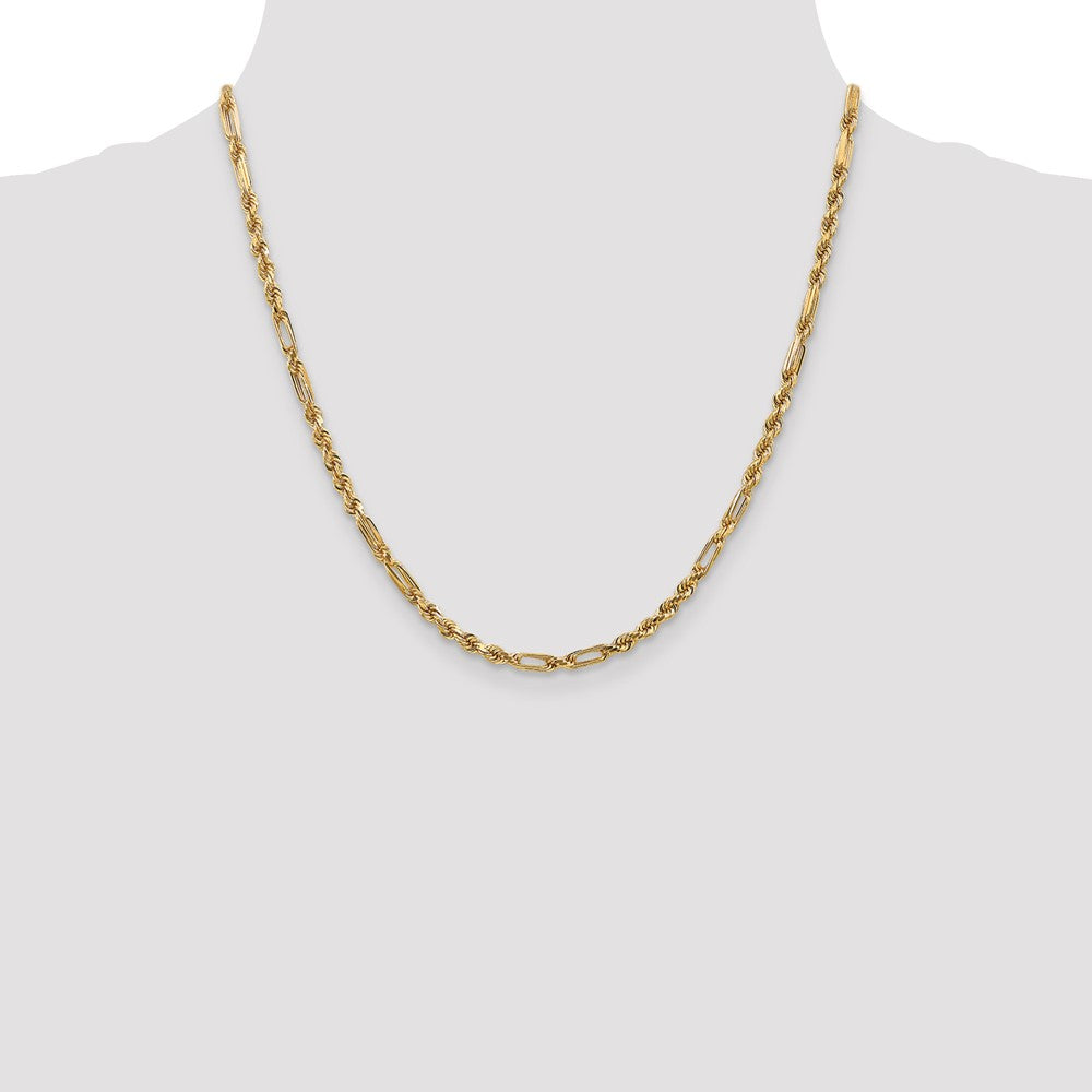 Gold (14K) Diamond-Cut Milano Rope Chain